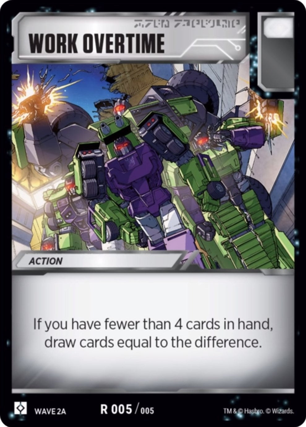 Work Overtime (Wave 2A - Devastator) (5) [TRW2] - Transformers TCG Single
