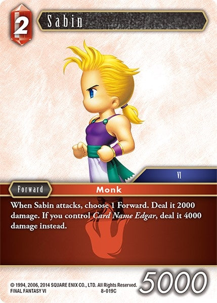 Sabin (8) [OP8] - Final Fantasy TCG Single