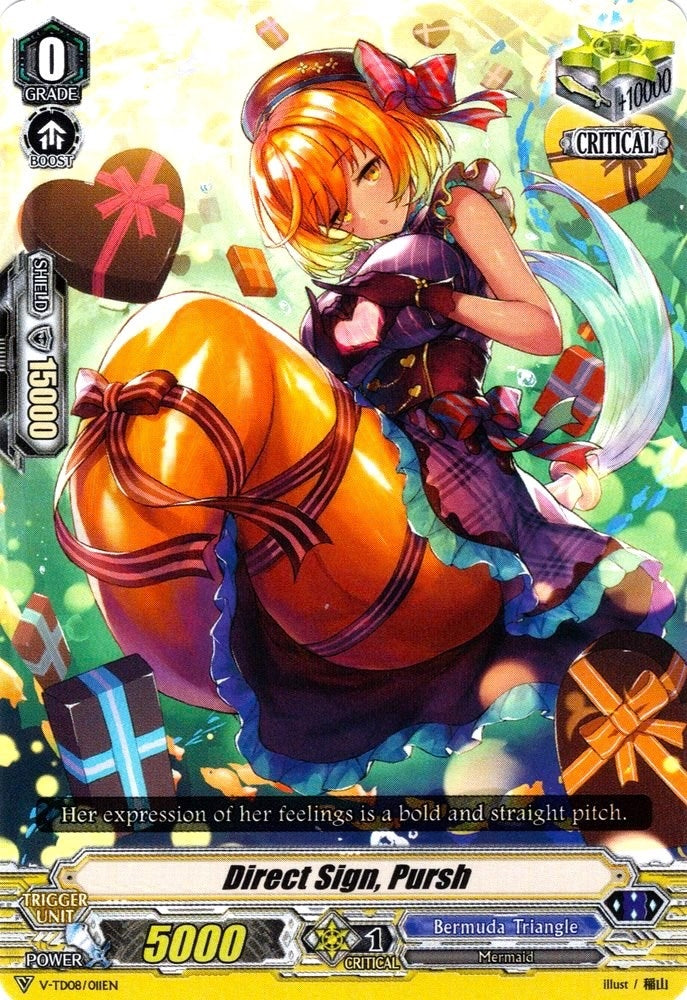 Direct Sign Pursh (8011) [V-TD08] - Cardfight Vanguard Single