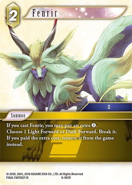 Fenrir (8) [OP8] - Final Fantasy TCG Single