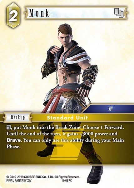 Monk (8) [OP8] - Final Fantasy TCG Single