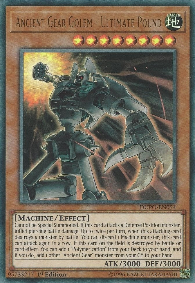 Ancient Gear Golem - Ultimate Pound (54) (DUPO) - YuGiOh Single
