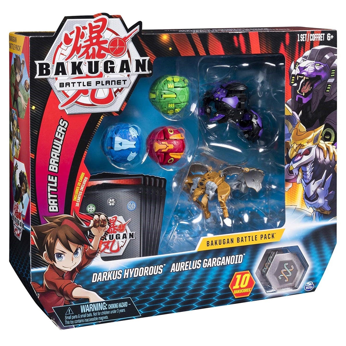 Bakugan Battle Pack 5-Pack - Darkus Hydorous and Aurelus Garganoid [BB] - Bakugan TCG Sealed