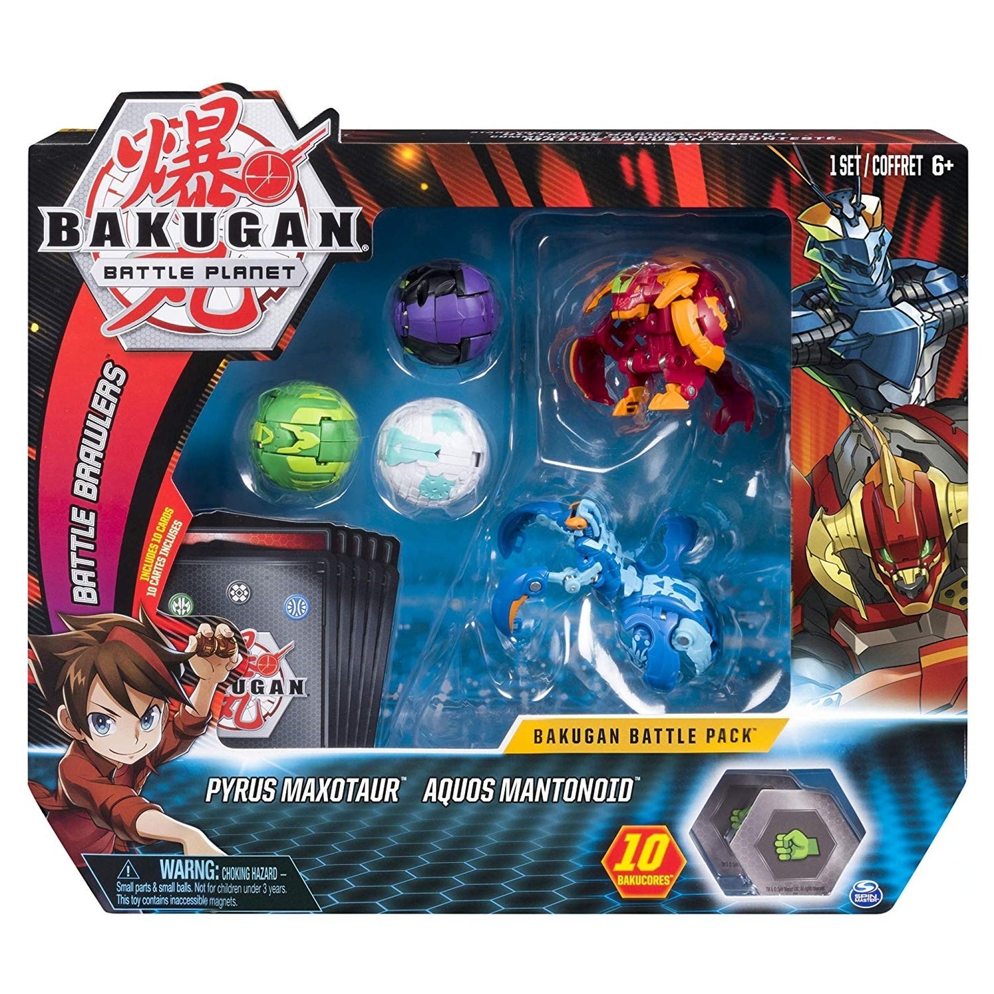 Bakugan Battle Pack 5-Pack - Pyrus Maxotaur and Aquos Mantonoid [BB] - Bakugan TCG Sealed