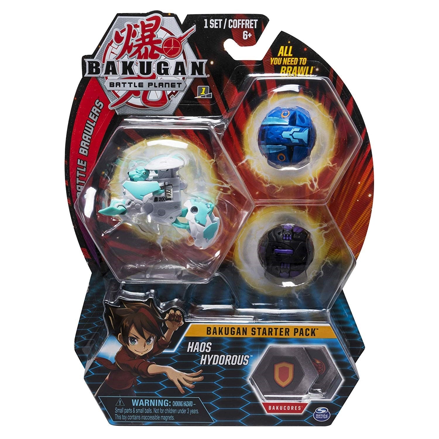Bakugan Starter 3-Pack - Haos Hydorous [BB] - Bakugan TCG Sealed