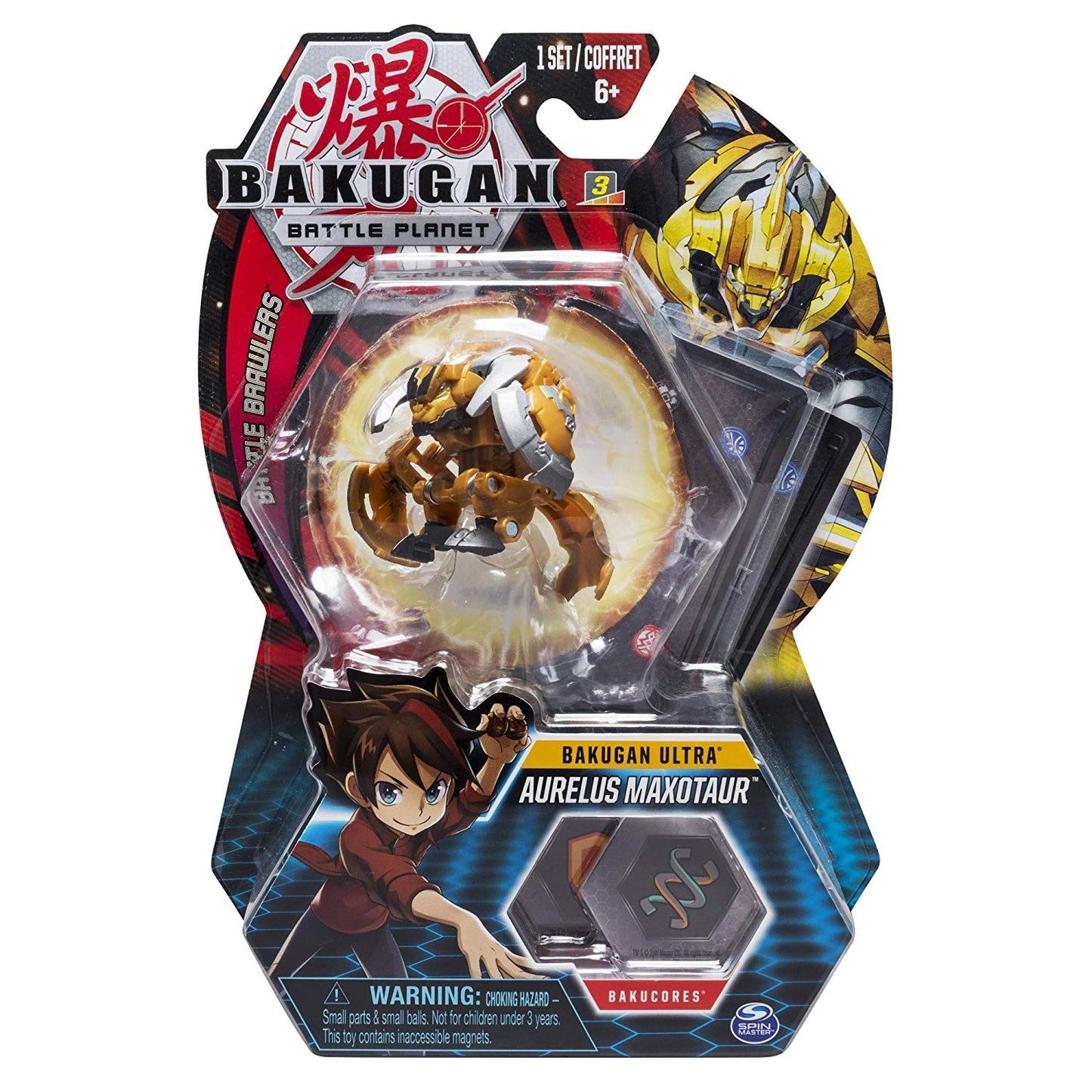 Bakugan Ultra 3-inch Tall Collectible Transforming Creature - Aurelus Maxotaur [BB] - Bakugan TCG Sealed
