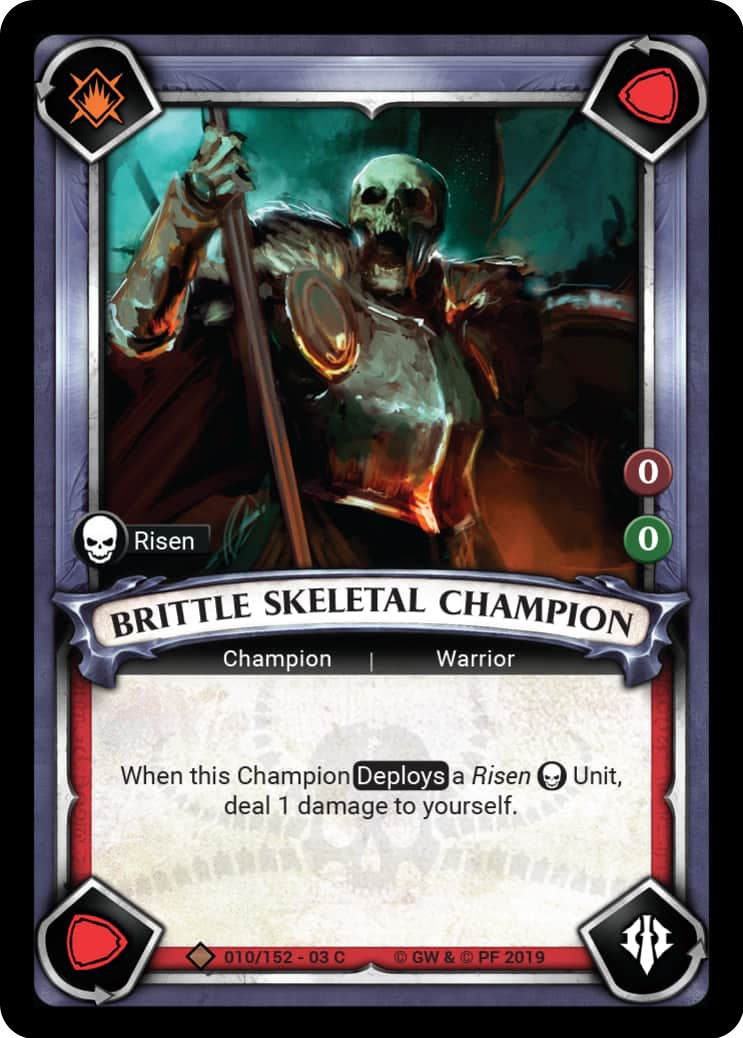 Brittle Skeletal Champion (Unclaimed) (10) (WHAOSSA) - Warhammer Age of Sigmar Champions TCG Single
