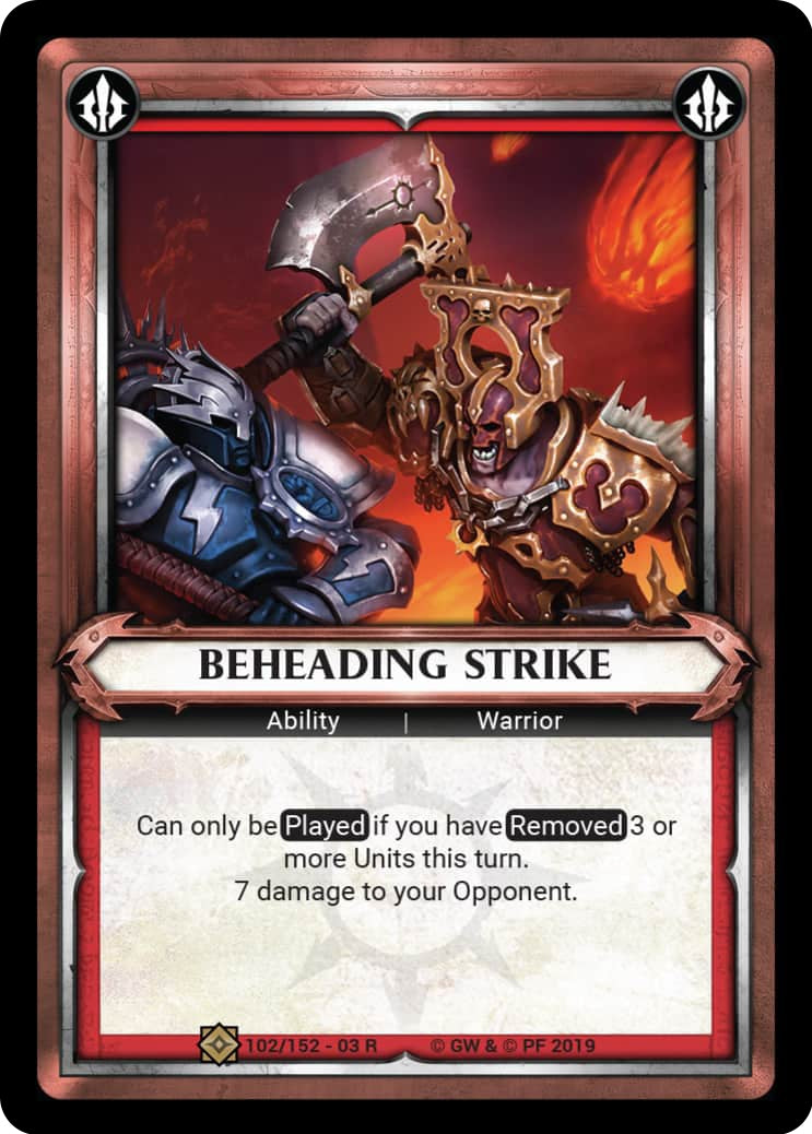 Beheading Strike (Unclaimed) (102) (WHAOSSA) - Warhammer Age of Sigmar Champions TCG Single