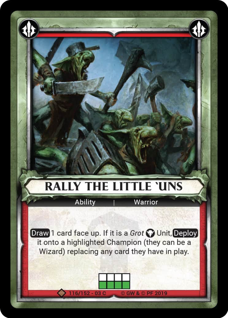 Rally the Little Uns (Claimed) (116) (WHAOSSA) - Warhammer Age of Sigmar Champions TCG Single