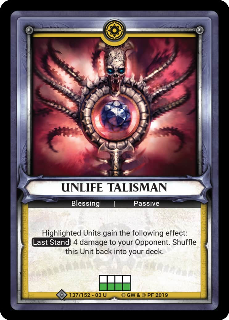 Unlife Talisman (Claimed) (137) (WHAOSSA) - Warhammer Age of Sigmar Champions TCG Single