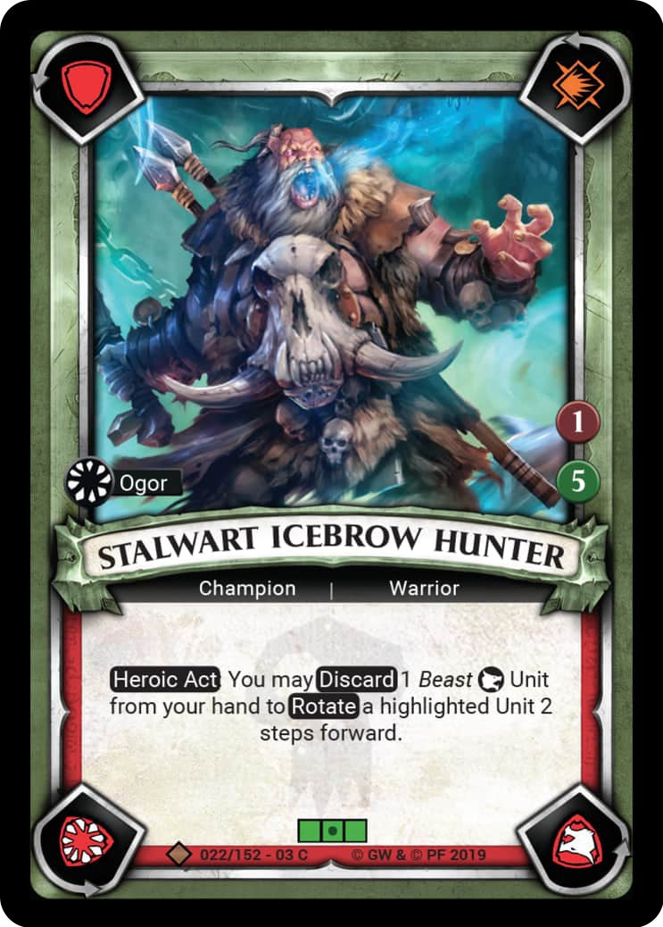 Stalwart Icebrow Hunter (Claimed) (22) (WHAOSSA) - Warhammer Age of Sigmar Champions TCG Single