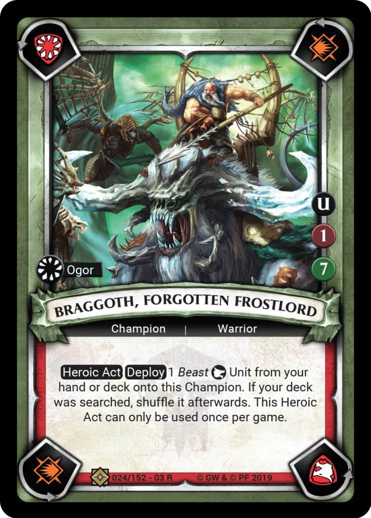 Braggoth Forgotten Frostlord (Unclaimed) (24) (WHAOSSA) - Warhammer Age of Sigmar Champions TCG Single