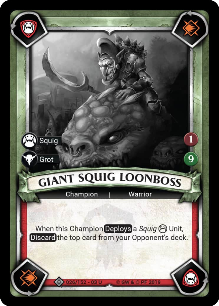 Giant Squig Loonboss (Unclaimed) (26) (WHAOSSA) - Warhammer Age of Sigmar Champions TCG Single