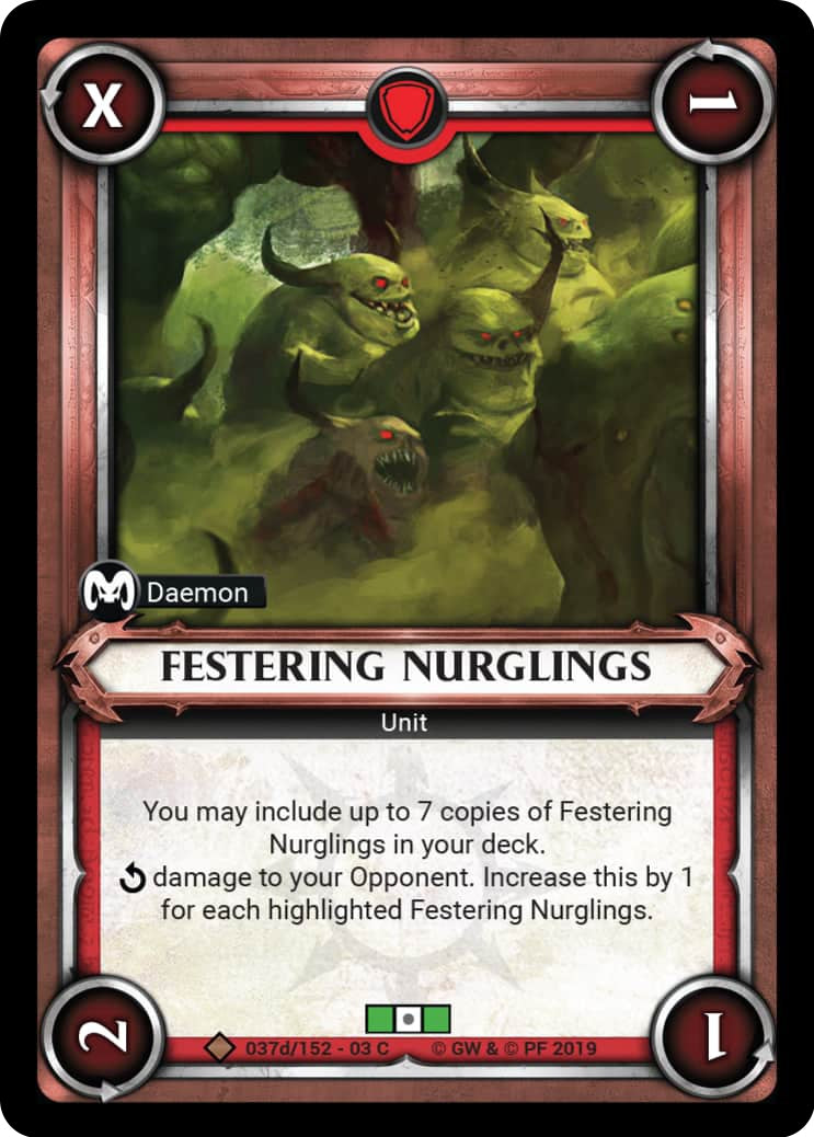 FesteringdNurglings (37d) (Claimed) (37) (WHAOSSA) - Warhammer Age of Sigmar Champions TCG Single