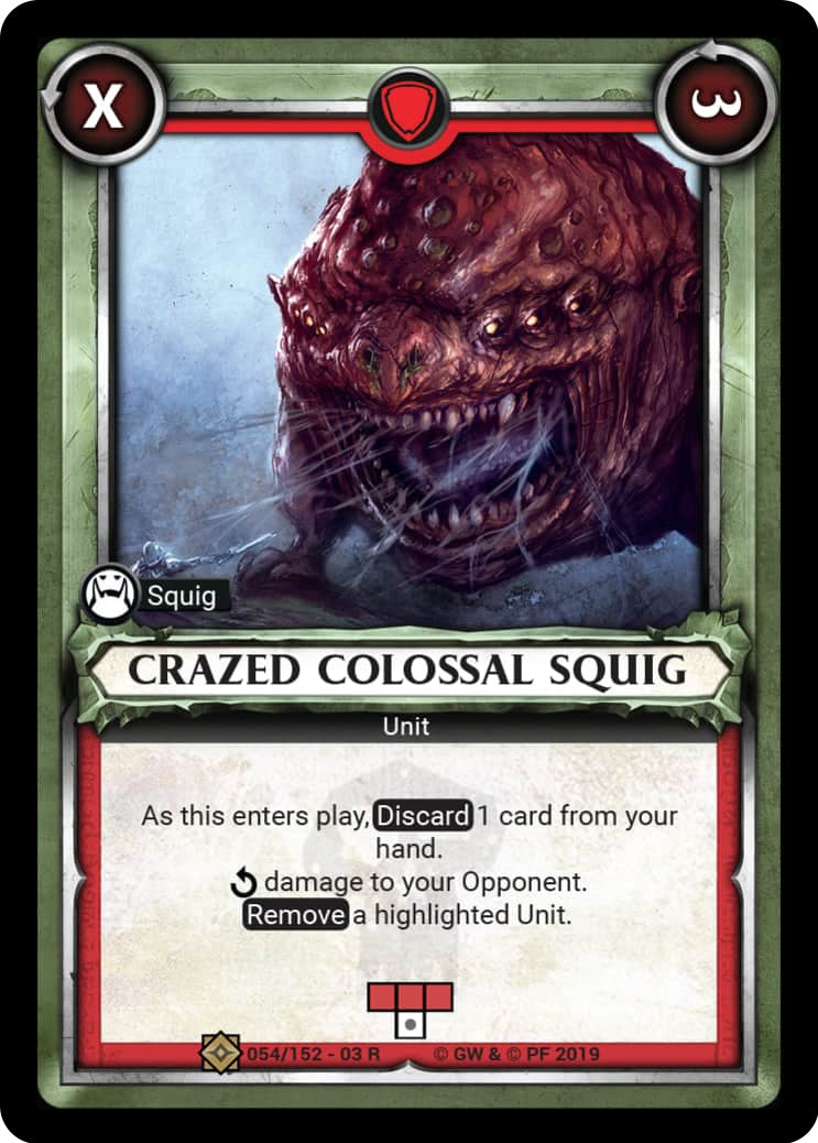 Crazed Colossal Squig (Claimed) (54) (WHAOSSA) - Warhammer Age of Sigmar Champions TCG Single