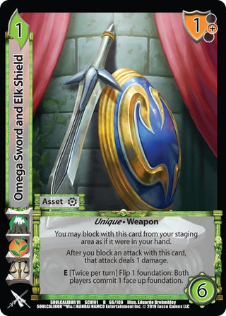 Omega Sword and Elk Shield (66) [SCVI] - UniVersus Single