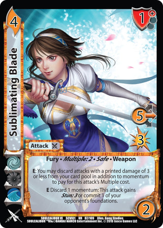 Sublimating Blade (87) [SCVI] - UniVersus Single