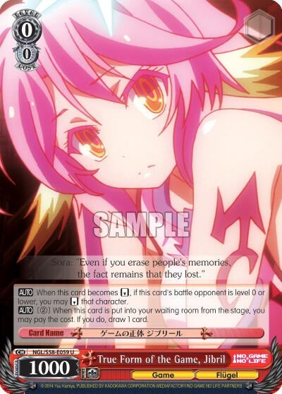 True Form of the Game Jibril (58059) [NGL/S58] - Weiss Schwarz Single