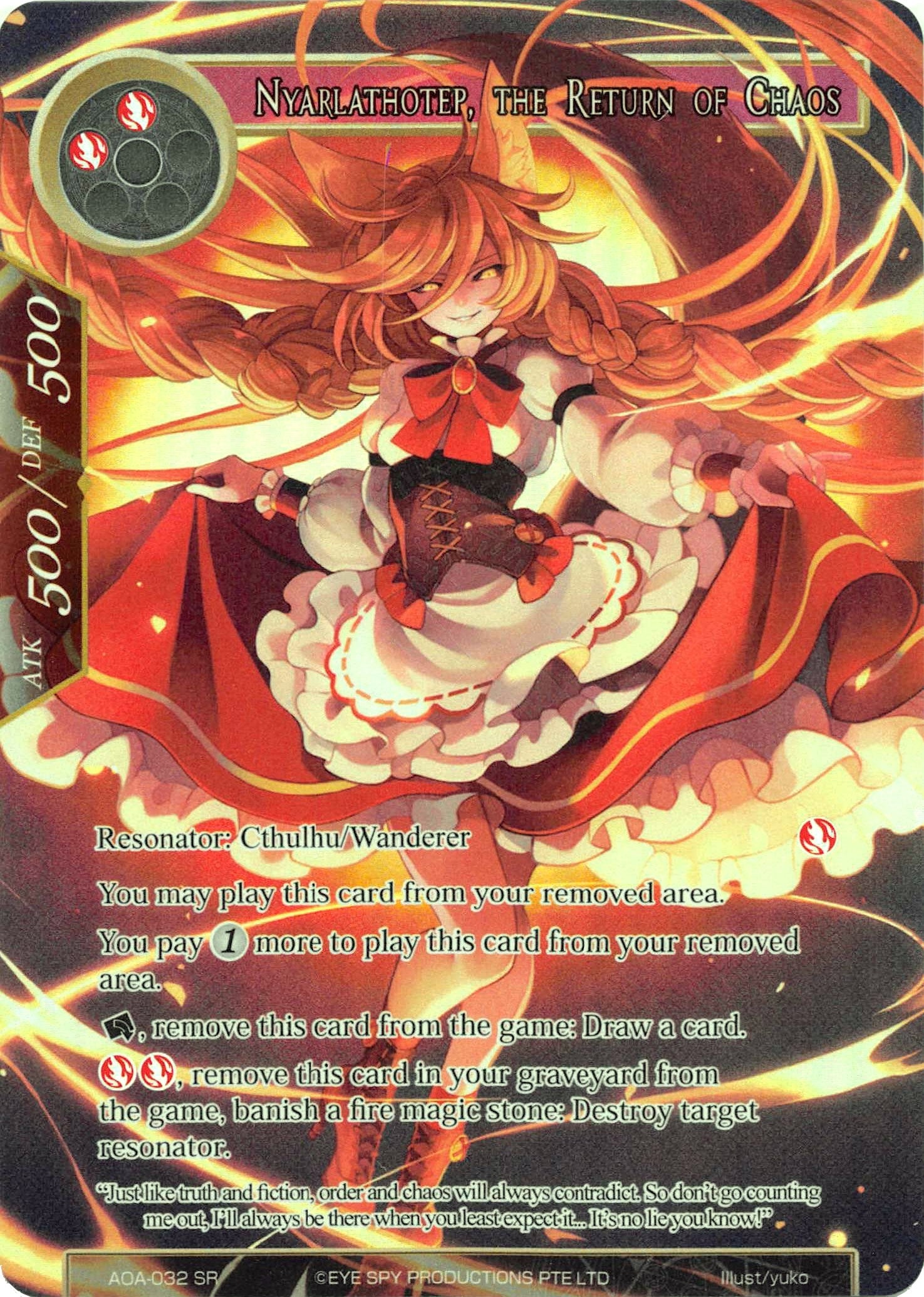 Nyarlathotep the Return of Chaos (Full Art) (32) [AOA] - Force of Will Single
