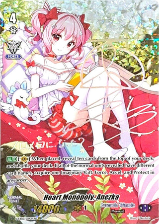 Heart Monopoly Anezka (SSP) (Silver Signature) (509) [V-EB05] - Cardfight Vanguard Single