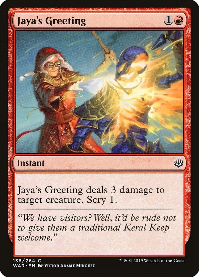 Jaya’s Greeting (136) [WAR] - MTG Single