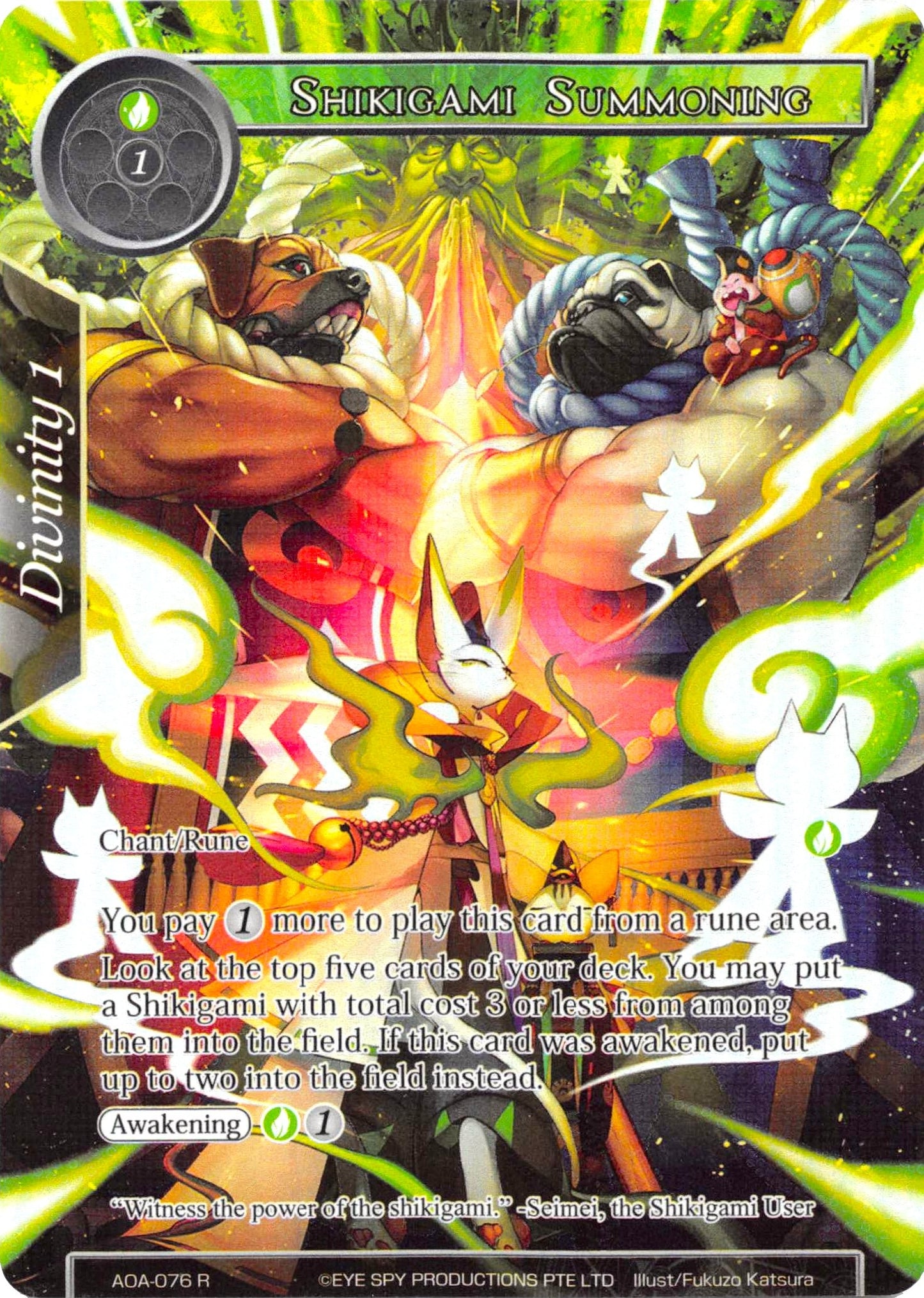 Shikigami Summoning (Full Art) (76) [AOA] - Force of Will Single