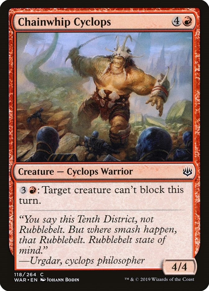 Chainwhip Cyclops (118) [WAR] - MTG Single
