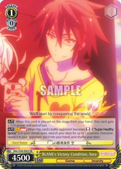 BLANK’s Victory Condition Sora (58002) [NGL/S58] - Weiss Schwarz Single