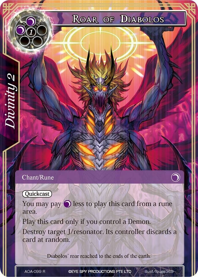 Roar of Diabolos (99) [AOA] - Force of Will Single