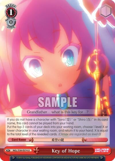Key of Hope (58074) [NGL/S58] - Weiss Schwarz Single