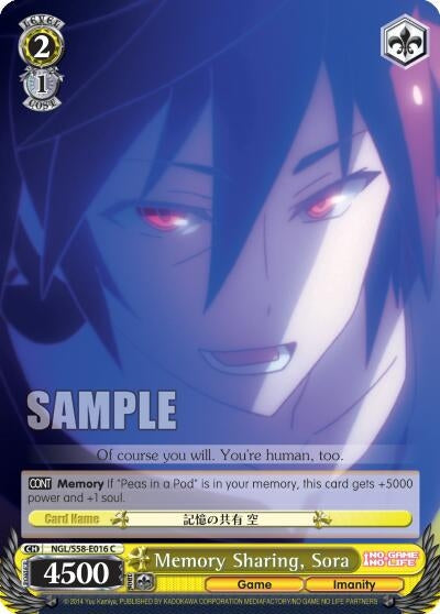 Memory Sharing Sora (58016) [NGL/S58] - Weiss Schwarz Single
