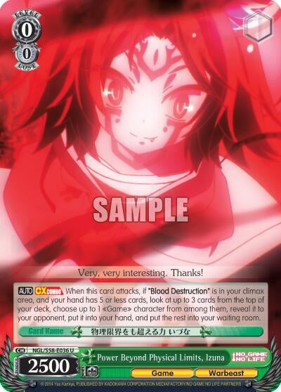Power Beyond Physical Limits Izuna (58036) [NGL/S58] - Weiss Schwarz Single