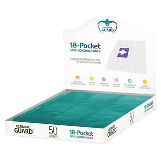Double-Sided Side-Loading 9-Pocket Pages - 11-Holes Petrol (50-Pack) [ULTIMATEGU] - Protective Pages Sealed
