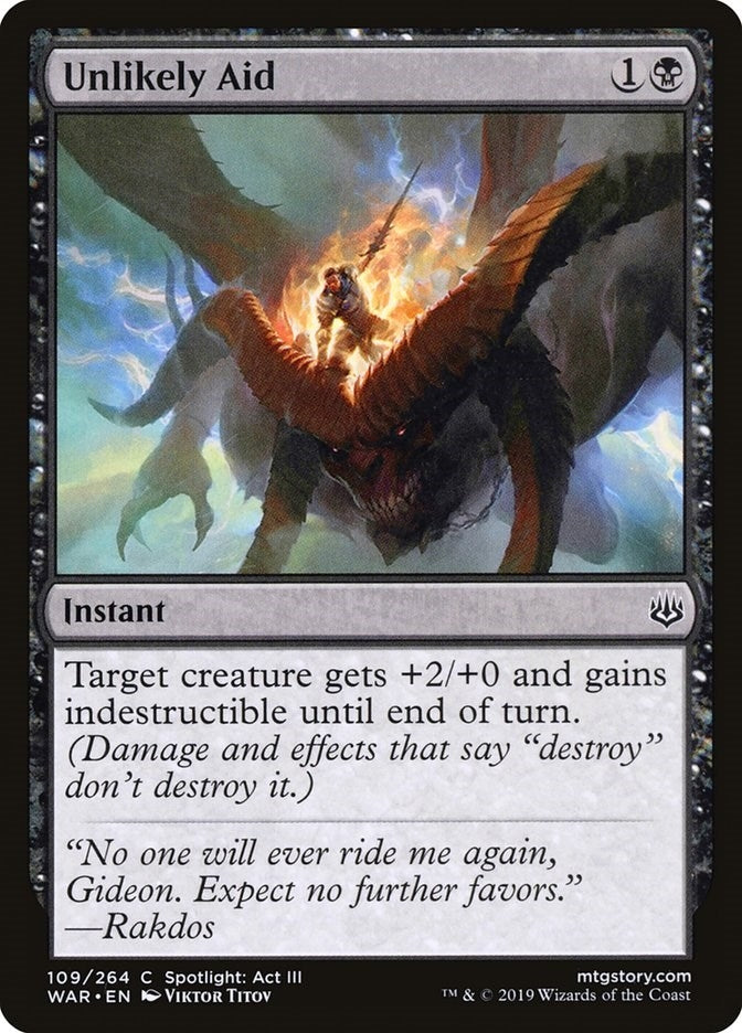 Unlikely Aid (109) [WAR] - MTG Single