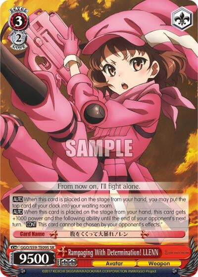Rampaging With Determination! LLENN (SR) (5909) [GGO/S59] - Weiss Schwarz Single