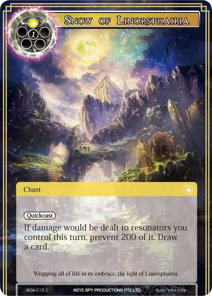 Snow of Linorsphairia (15) [AOA] - Force of Will Single