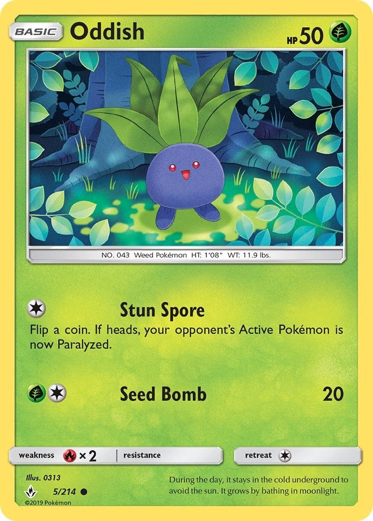 Image for Oddish (5) (5/214) (SM - Unbroken Bonds) - Pokemon