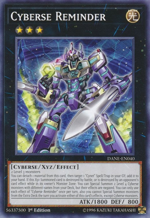 Cyberse Reminder (40) (DANE) - YuGiOh Single