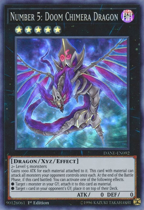 Number 5: Doom Chimera Dragon (92) (DANE) - YuGiOh Single