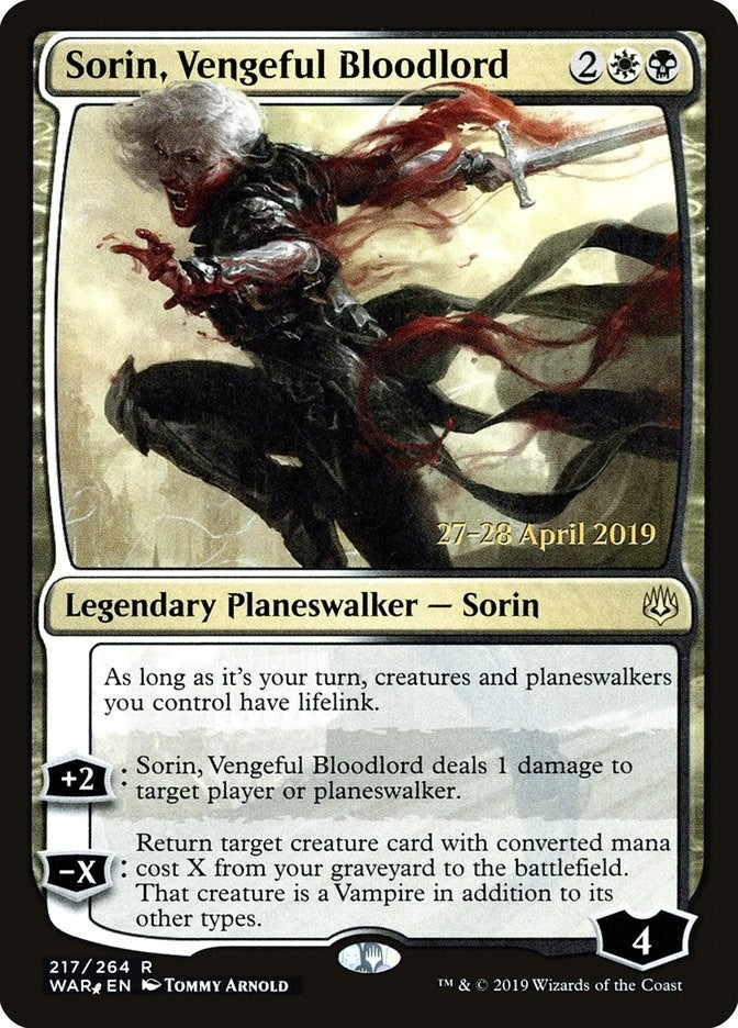 Sorin Vengeful Bloodlord (217) [PRE] - MTG Single