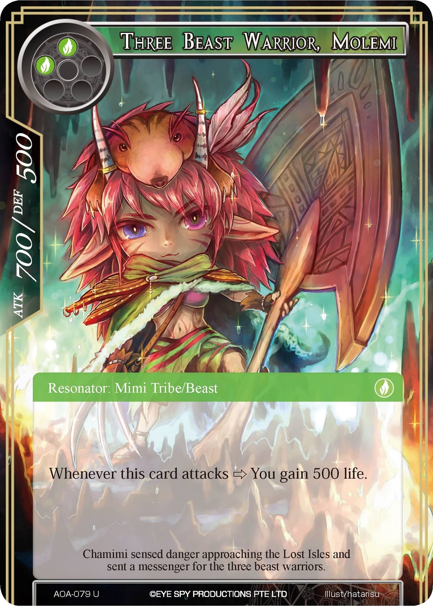 Three Beast Warrior Molemi (79) [AOA] - Force of Will Single