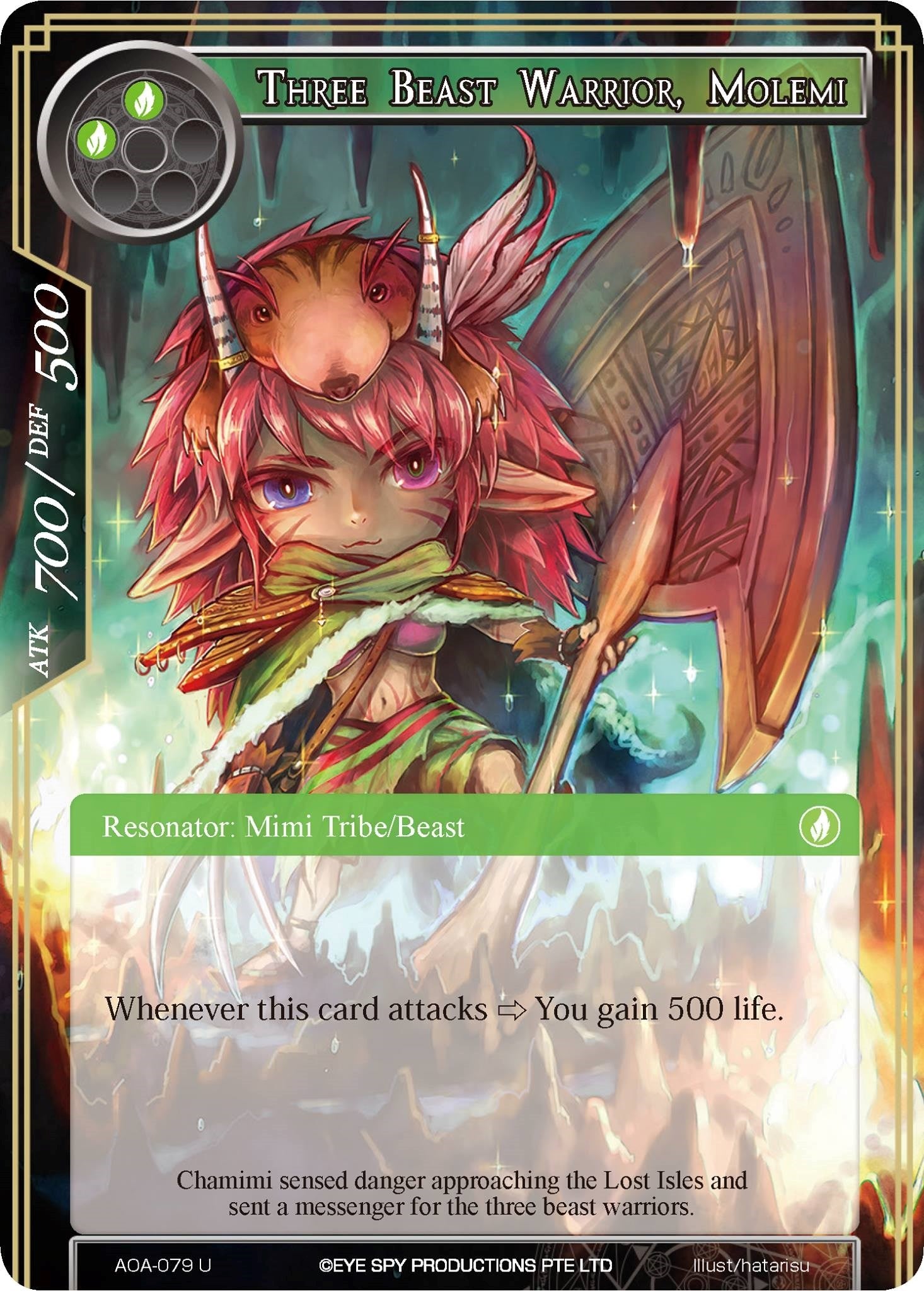 Three Beast Warrior Molemi (79) [AOA] - Force of Will Single