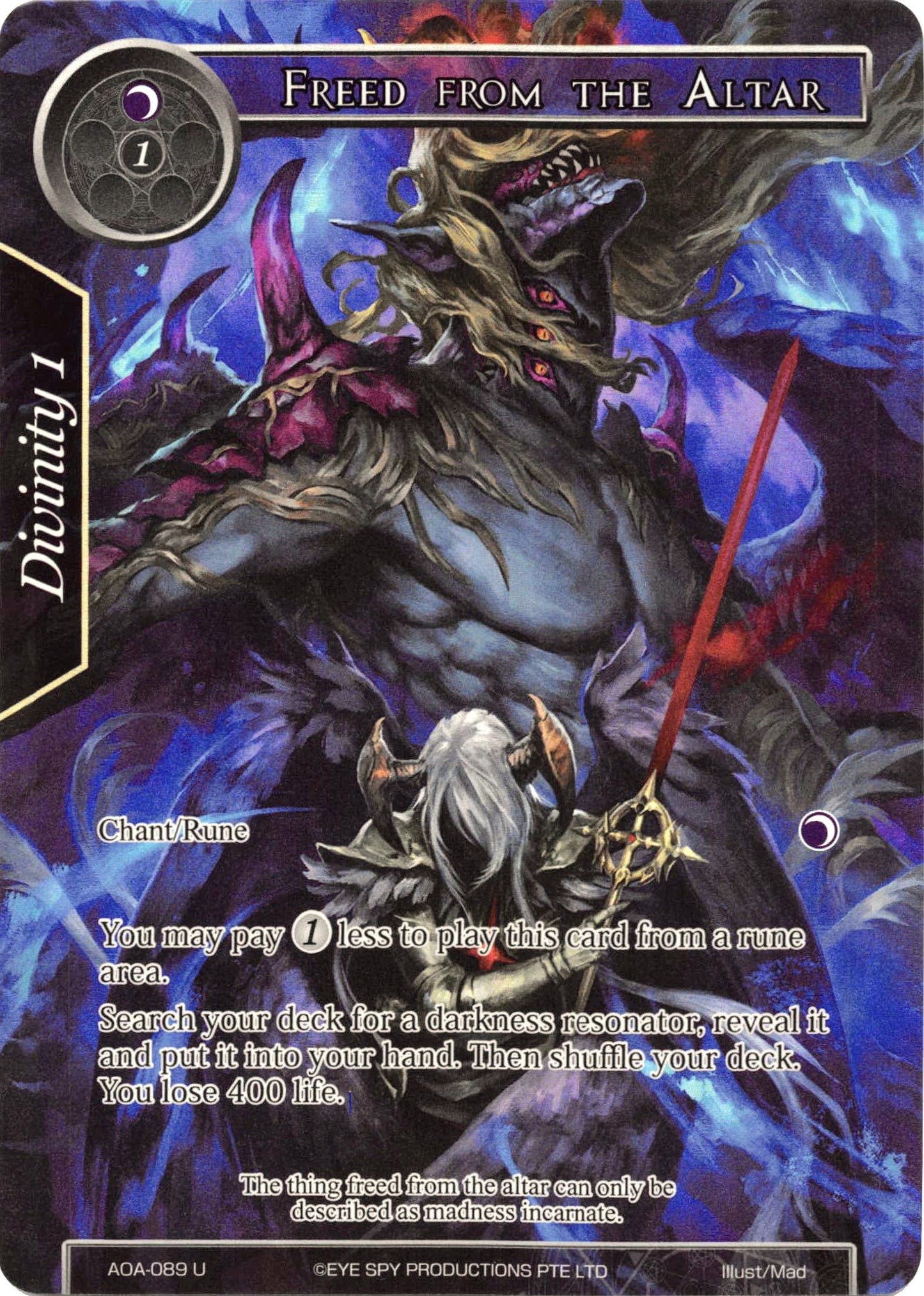 Freed from the Altar (Full Art) (89) [AOA] - Force of Will Single