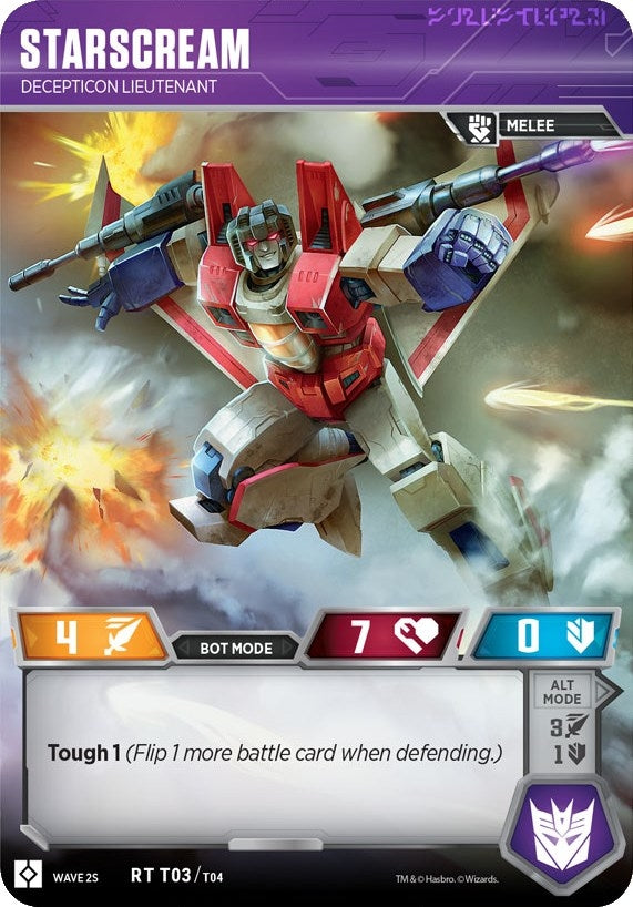 Starscream - Decepticon Lieutenant (Wave 2S - Bumblebee vs Megatron) (3) [TRW2] - Transformers TCG Single