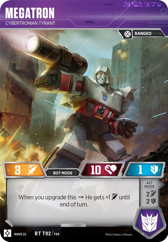 Megatron - Cybertronian Tyrant (Wave 2S - Bumblebee vs Megatron) (2) [TRW2] - Transformers TCG Single