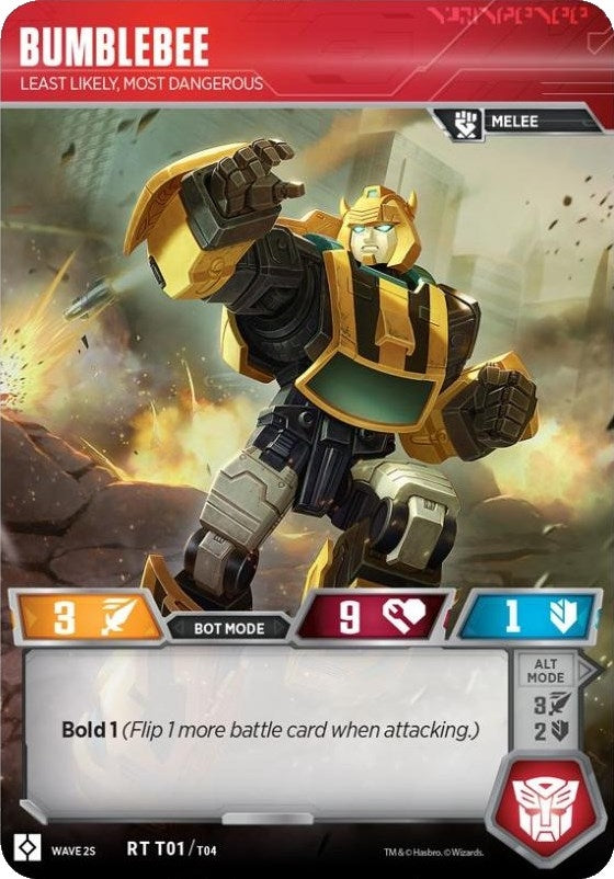 Bumblebee - Least Likely Most Dangerous (Wave 2S - Bumblebee vs Megatron) (1) [TRW2] - Transformers TCG Single