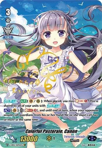Colorful Pastorale Canon (SSP) (Gold Signature) (502) [V-EB05] - Cardfight Vanguard Single