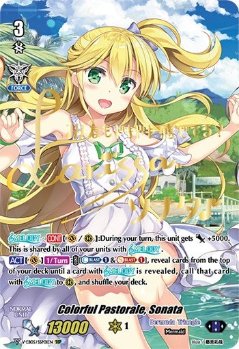 Colorful Pastorale Sonata (SSP) (Gold Signature) (501) [V-EB05] - Cardfight Vanguard Single