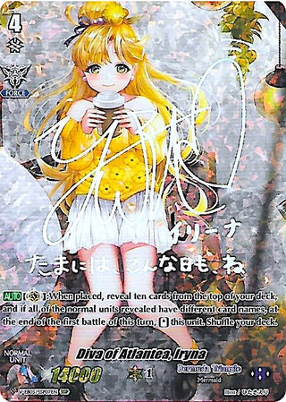 Diva of Atlantea Iryna (SSP) (Silver Signature) (507) [V-EB05] - Cardfight Vanguard Single
