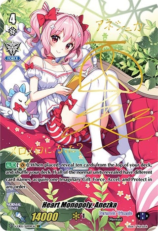Heart Monopoly Anezka (SSP) (Gold Signature) (509) [V-EB05] - Cardfight Vanguard Single